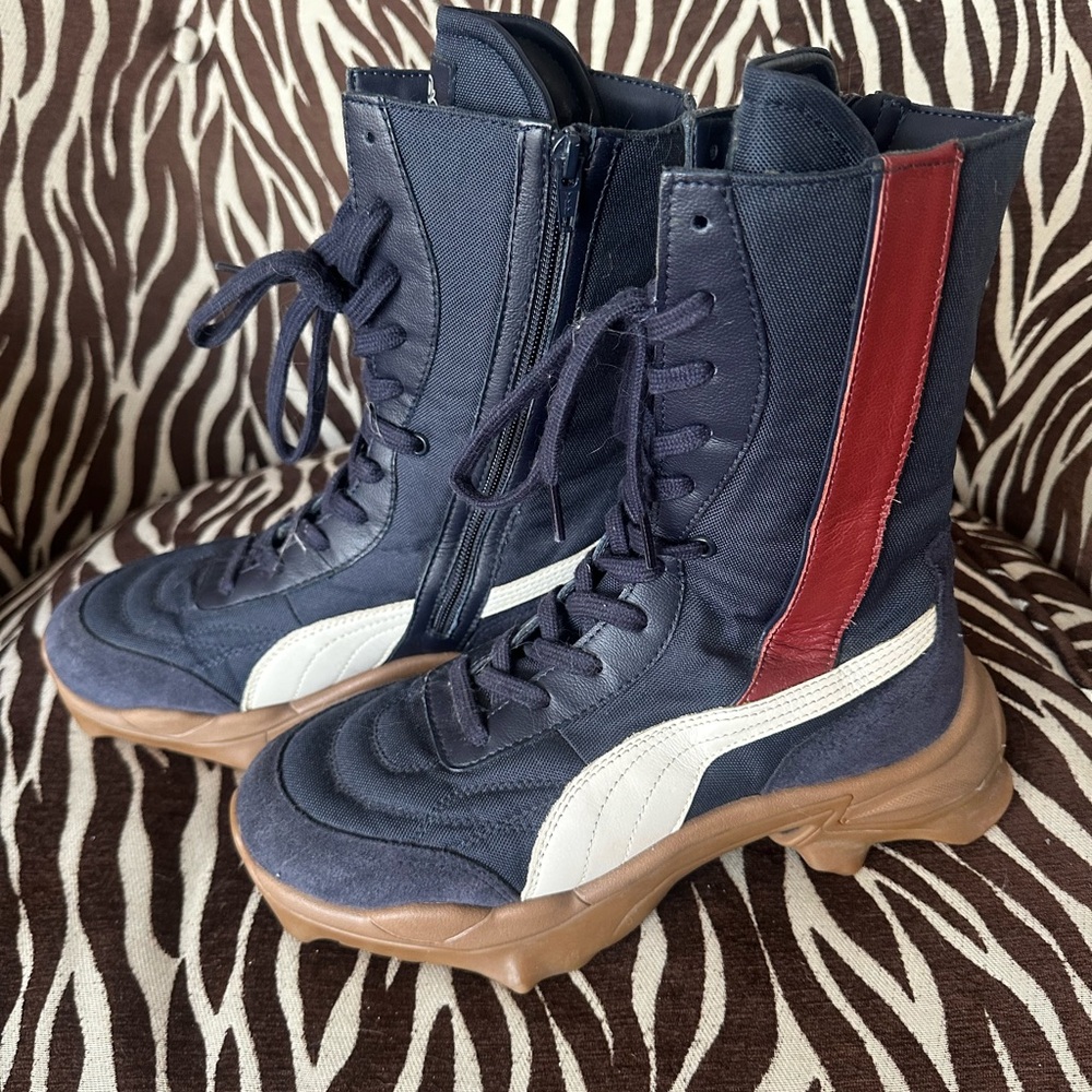 Puma x Palomo Navy Platform Boxing Boots